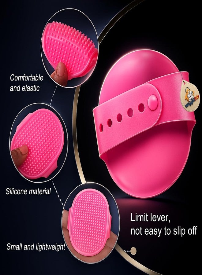 Wiggleboo 3-in-1 Pet Bathing Grooming Combo | Double Side Dog & Cat Brush + Palm Rubber Deshedding Comb for Massage | Tick, Flea & Lice | Long Metal Pin Flea Comb | Grooming Kit for All Pets (Random) - Image 4